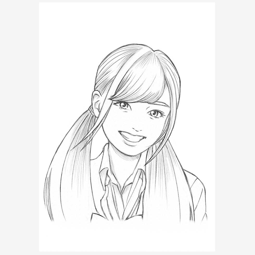 似顔絵イラスト サイズ印刷用 モノクロ 塗り絵用 似顔絵ウェルカムボード グッズ ギフト作成 アトリエtt Com