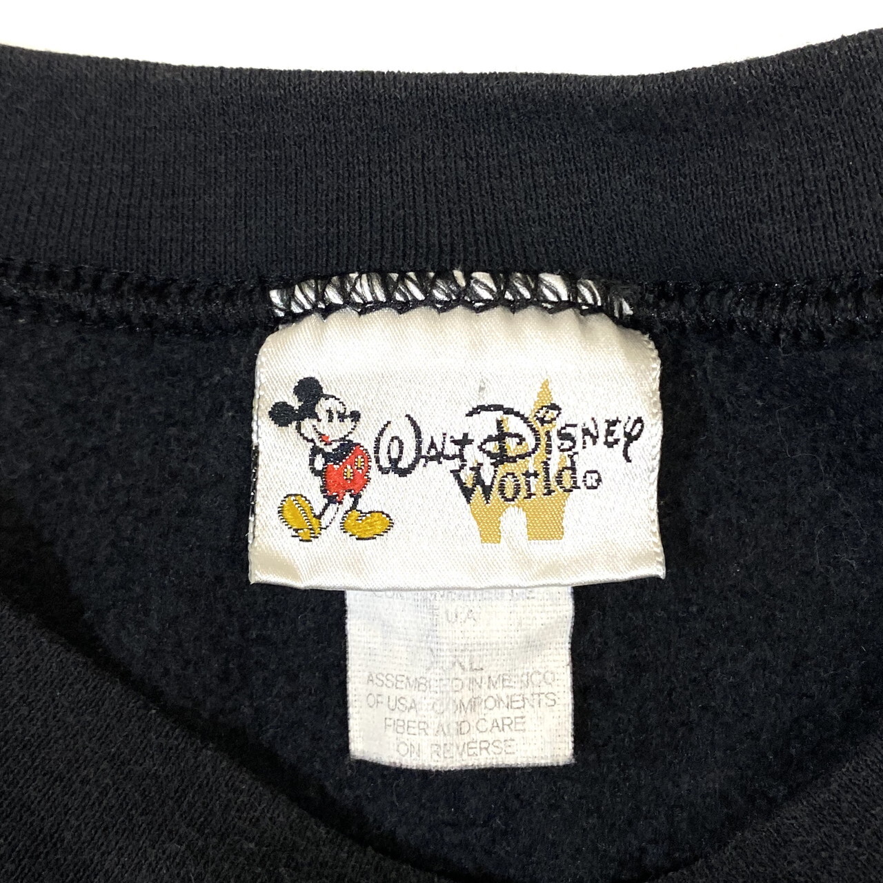90年代 ビンテージ Walt Disney World 100周年記念 ディズニー Mickey ミッキーマウス プルオーバー スウェットシャツ キャラクタースウェット トレーナー ブラック メンズxxl レディース スウェット Cave 古着屋 公式 古着通販サイト 夏物最大50 Off開催中