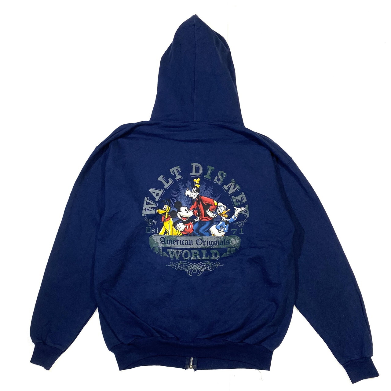 Disneyland Walt Disney World By Hanes ヘインズ ディズニー Mickey ミッキーマウス フルジップ スウェットパーカー キャラクタースウェット トレーナー ネイビー 紺 レディースl パーカー Sa50 Al Cave 古着屋 公式 古着通販サイト