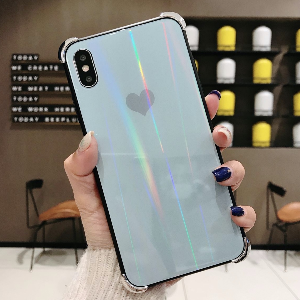 Iphone ケース 韓国 Tpu Pc オーロラミニハートケース ハート オーロラ 個性的 シンプル カバー ケース 可愛い おしゃれ Iphone7 8 Se2 Iphonex Xs Iphonexr Iphone11 Iphone11pro スマホケース 携帯ケース セレクトショップオンリーユー