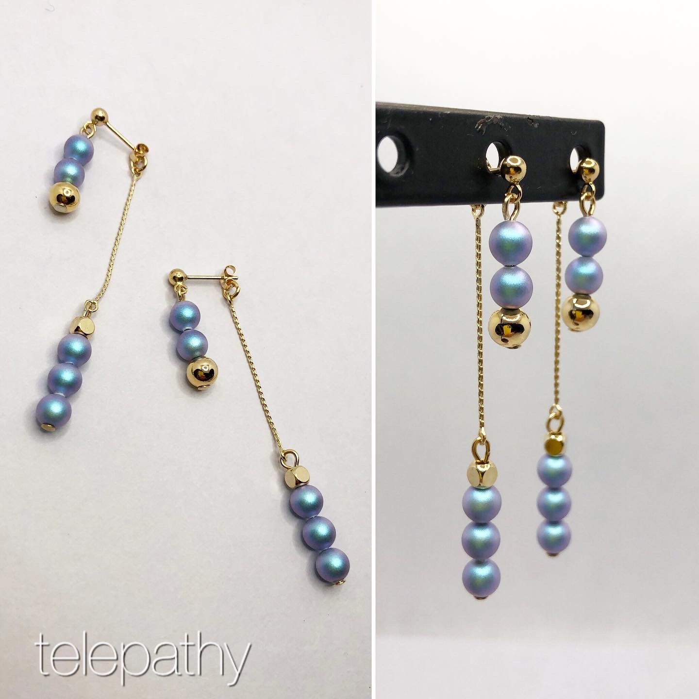 K14gfスワロフスキーパールバックキャッチピアス Telepathy By Hikichi Acc