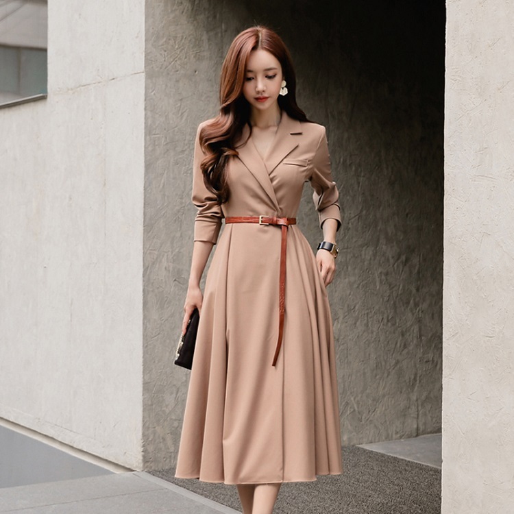 ワンピース ワンピ レディースワンピース レディース 女性用 七分袖 ロング マキシ ハイウエスト フレア ベルト付き デート 通勤 オフィス 食事会 女子会 お呼ばれ 無地 上品 エレガント おすすめ お洒落 人気 Op0937 Colorful Closet おしゃれなトレンド海外