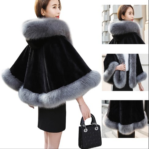 フード付きファーポンチョ フード付き ファー ポンチョ 上品 エレガント ショール フェイクファー 外套 きれいめ カジュアル プチプラレディースファッション通販 Yboueki
