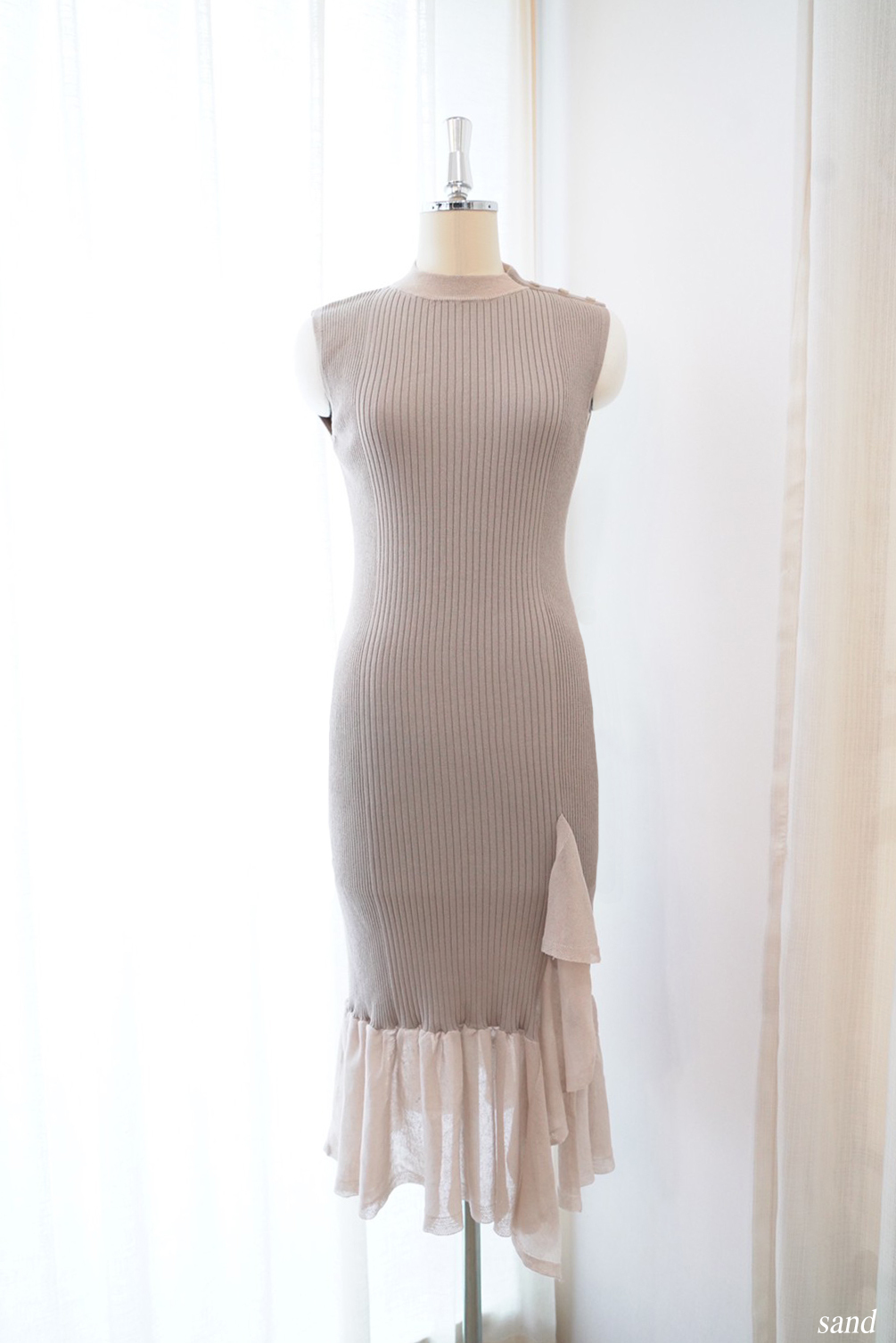 安心と信頼 Herlipto Ruffled Two-tone Knit Dress ilam.org