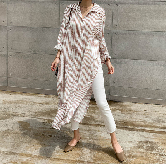 735 カッターシャツワンピース Juｗel