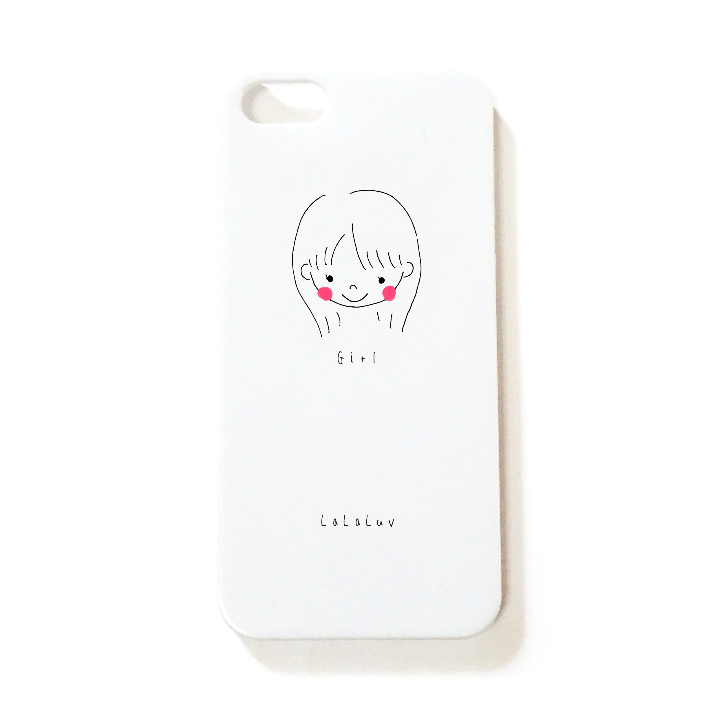 シンプル女の子のイラストiphoneケース Luvgirl M U Luv シンプル可愛いオリジナルグッズshop