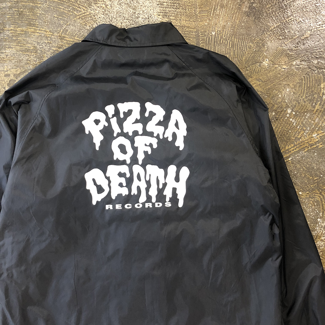 00s Pizza Of Death ピザオブデス ロゴ ナイロン コーチジャケット Nver Mind