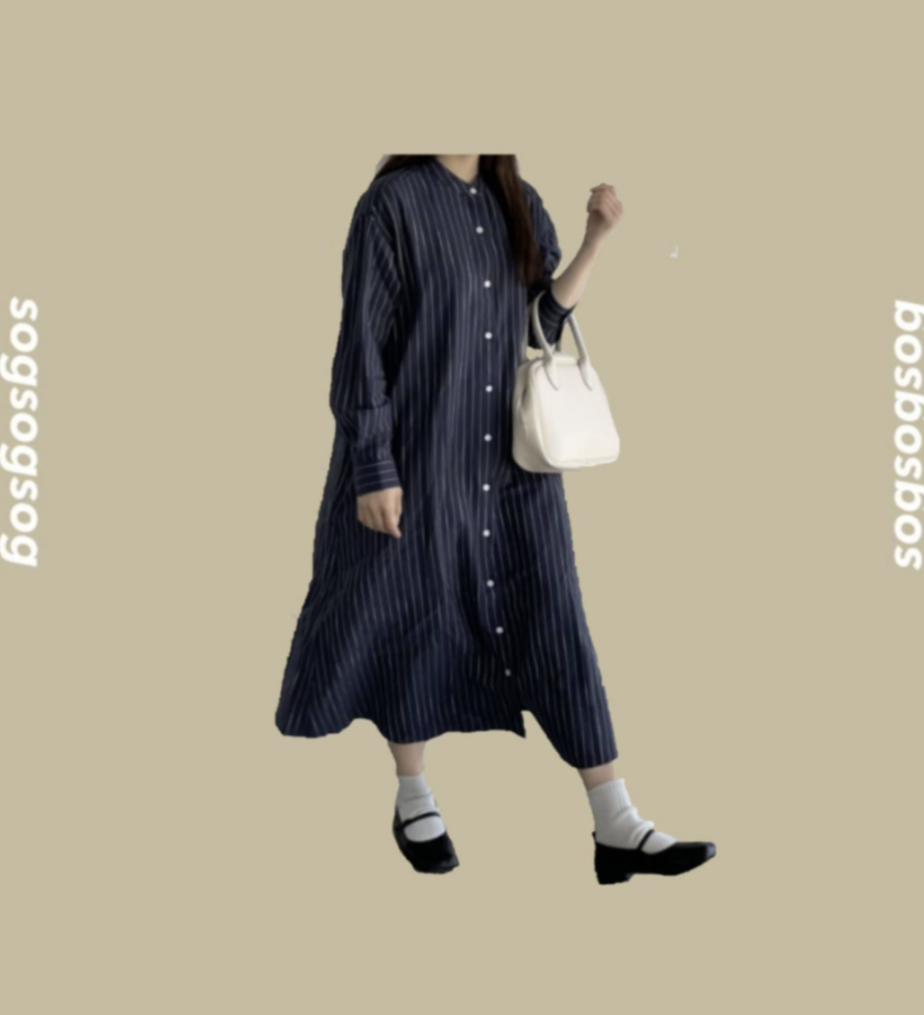 ストライプロングワンピース 3 2sg 48 Sogofficial