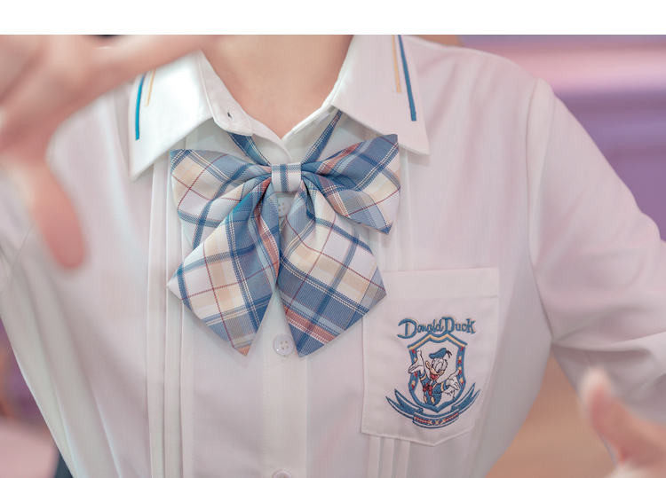 426 Jk制服 ディズニー ドナルド 公認 ロリータ スクールリボン 制服リボン チェック H0b0d2 Lachouette
