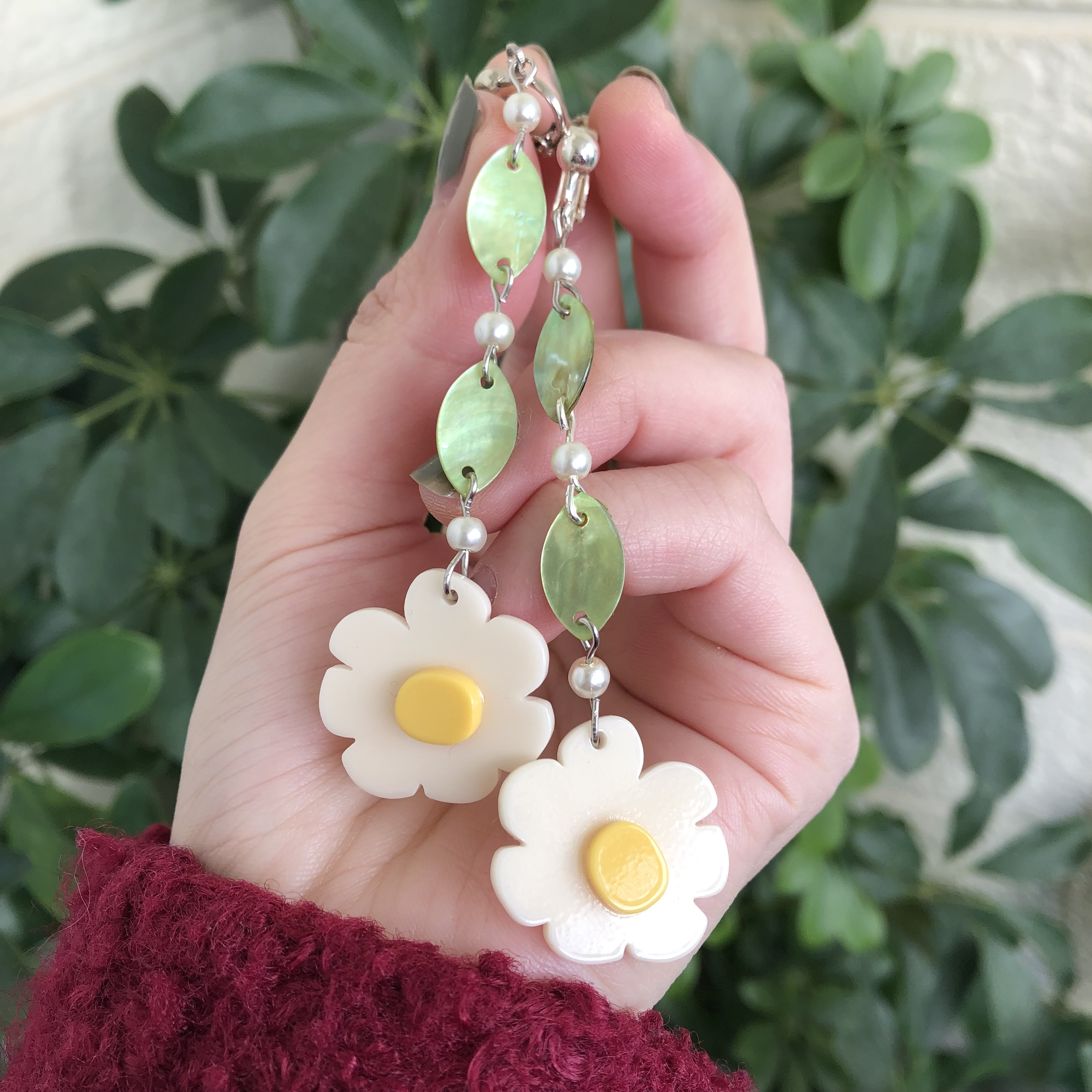 雪の花イヤリング ピアス Fuiuchi