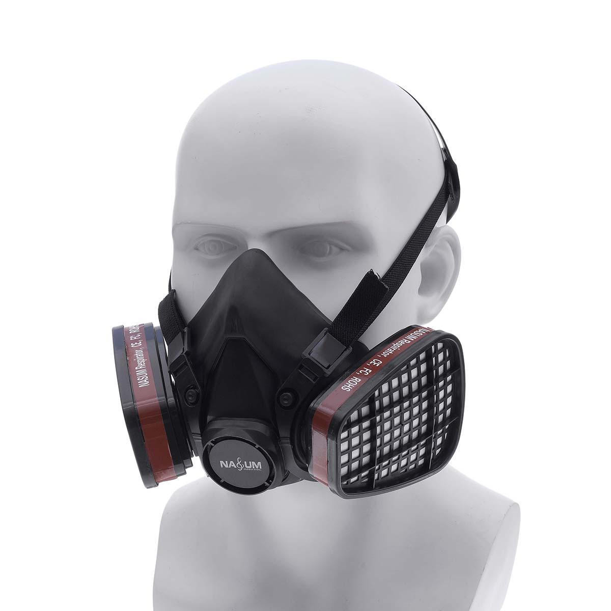 ハーフフェイス防毒マスク呼吸器塗装スプレー安全作業フィルター防塵マスク S E Tsuhan