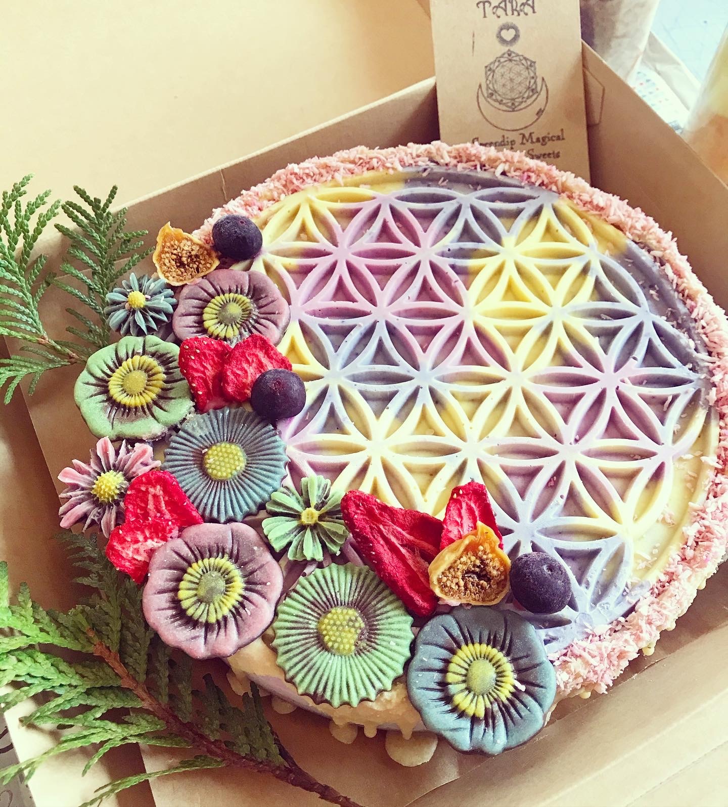 Flower Of Life Raw Cake フラワーオブライフのローケーキ Tara Serendip Magical Healing Sweets