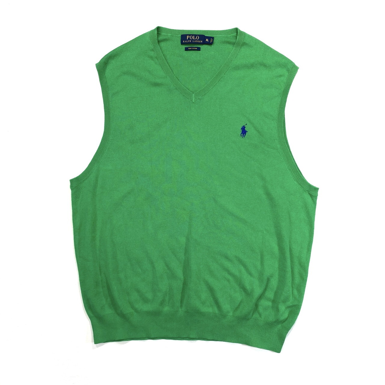 Polo Ralph Lauren ポロ ラルフローレン ピマ コットンニットベスト メンズxl グリーン 古着 ニットセーター Cave 古着屋 公式 古着通販サイト 8 31まで 夏物最大50 Off開催中