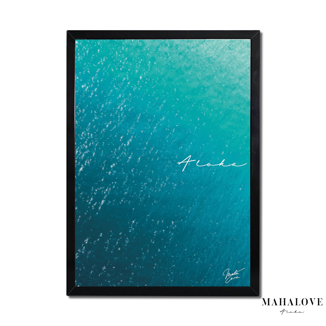 Sea ハワイ ワイキキビーチ 海 アートポスター A1サイズ Mahalove Make Sense Art Gallery