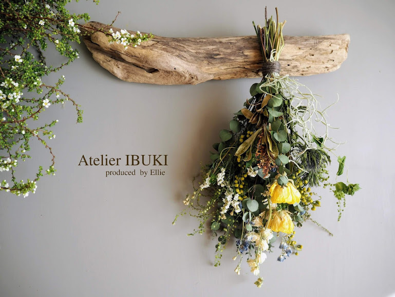 ドライフラワースワッグ ーsunny Dayー Atelier Ibuki