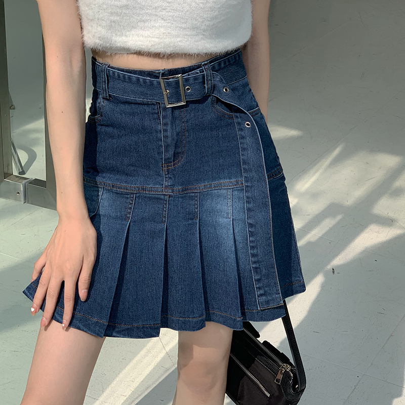 プリーツデニムミニスカート Rd8476 Beep 韓国メンズファッション通販サイト