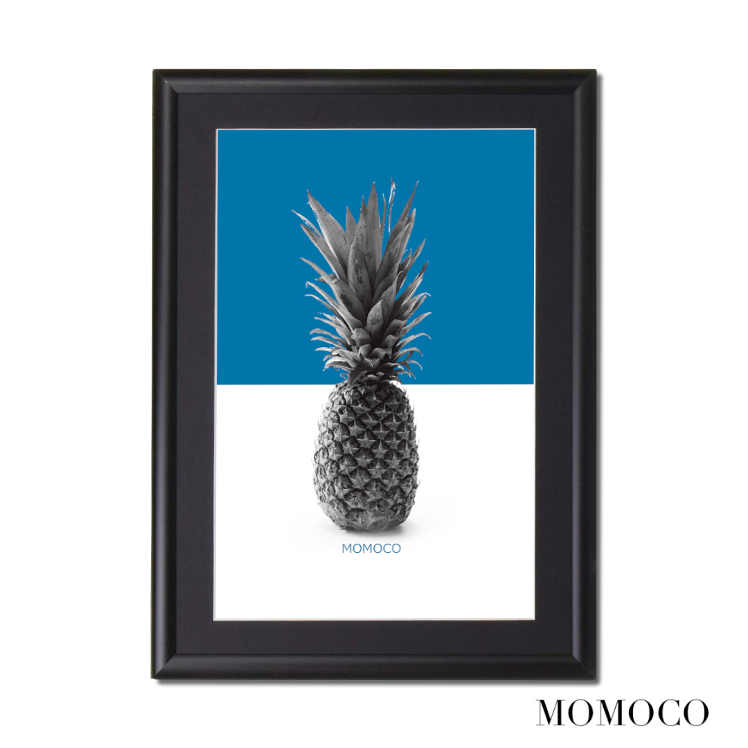 パイナップル ブルー おしゃれアートポスター サイズ Momoco Make Sense Art Gallery