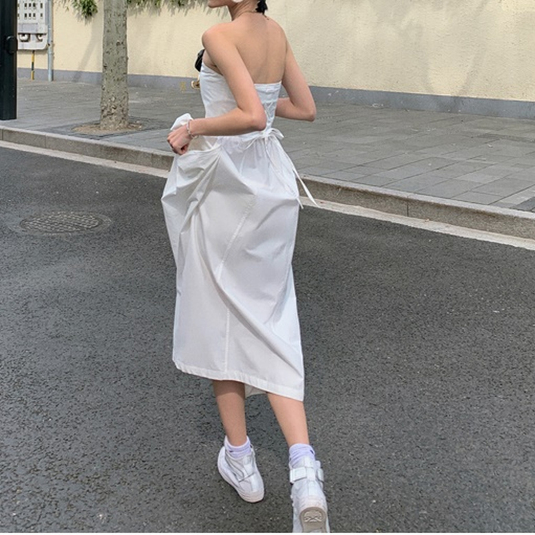 最新人気 大人ガーリー レースアップ シンプル ベアトップ ドレス メーカー希望小売価格から30 Off Www Premiervbleague Com