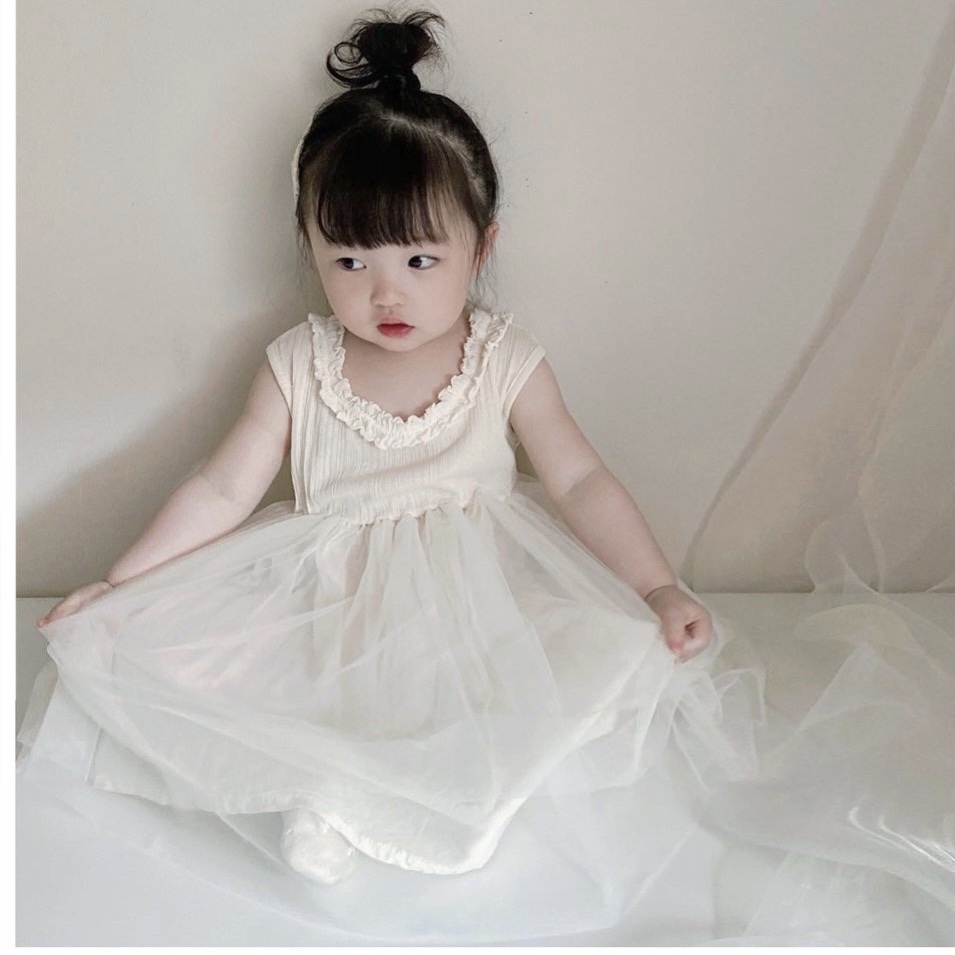 チュールワンピース ドレス 韓国子供服 Bisque びすく