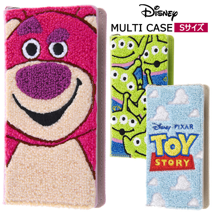 メール便 送料無料 多機種対応 ディズニー トイストーリー サガラ刺繍 汎用 手帳型ケース Flex Sサイズ 手帳型 手帳 ケース カバー マルチケース フリップ グッズ ロッツォ エイリアン ロゴ Galaxy Aquos Xperia Iphone Arrows 多機種 スマホケース スマホカバー S In