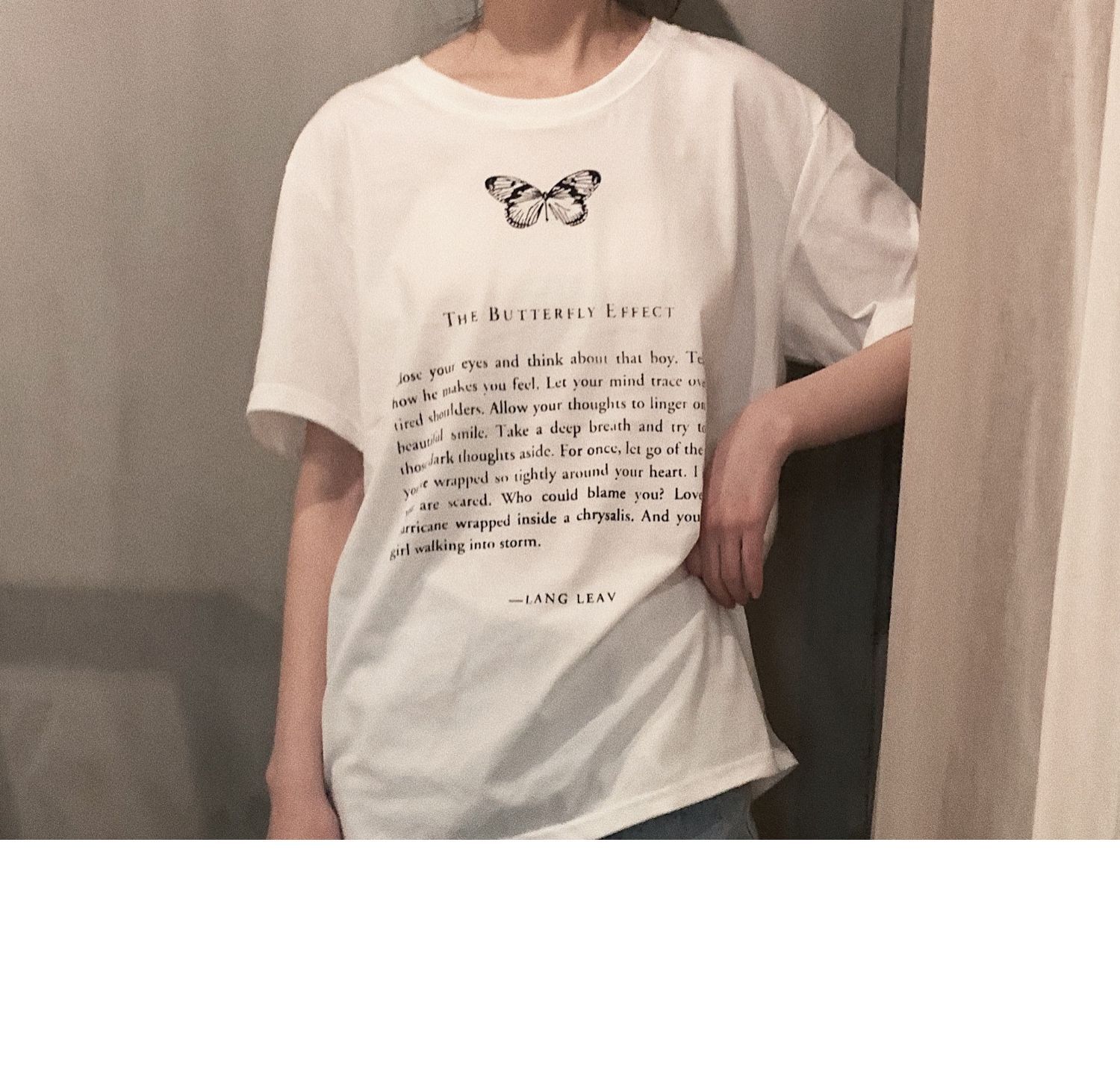 Sutchy さん着用 バタフライエフェクトtシャツ Oopsydaisy ウプシーデイジー レディース韓国ファッション通販