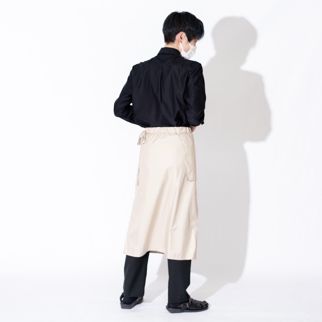 日本製 ワークサロンエプロン 美容師 撥水 軽量 エプロン 巻きスカート風 サロンワーク 大容量ポケット 可愛い 軽い Valley Mode 可愛い日本製エプロン 長袖エプロン ガウン 予防衣 おしゃれな仕事着 感染症対策にも