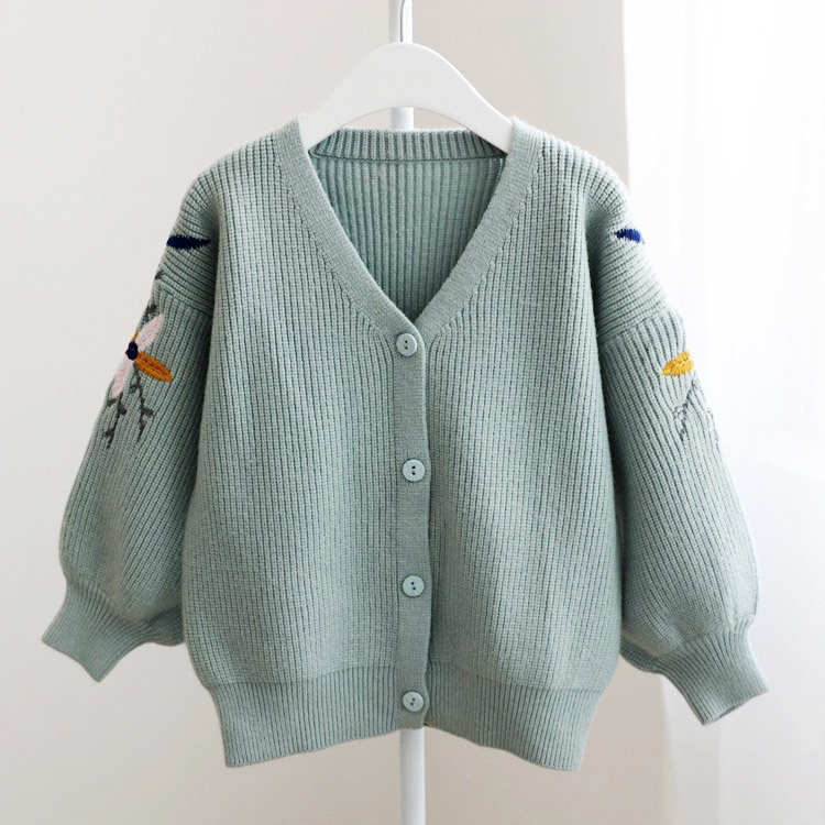 袖刺繍 ニットカーディガン ドルマン袖 韓国子供服 女の子 レディースファッション通販joyfeel ジョイフィール
