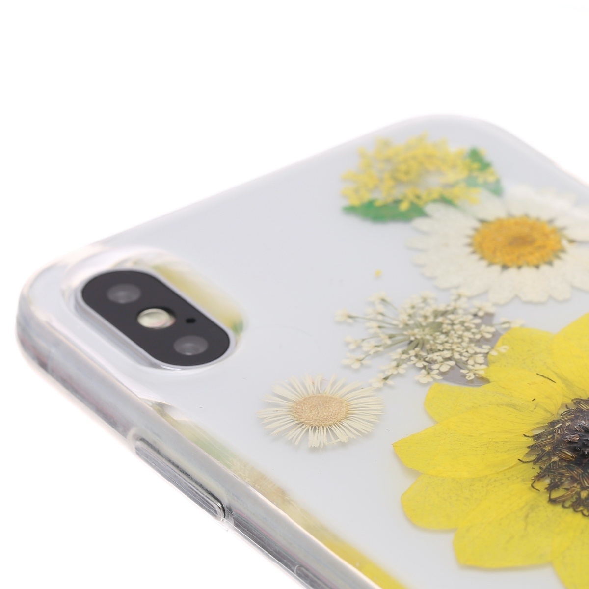Iphone ケース 韓国 クリア 透明 押し花 ドライフラワー ひまわり フラワー おしゃれ かわいい シンプル 個性的 面白い おもしろ ケース 可愛い お洒落 Iphone7 8 Iphonex Xs Iphonexr スマホケース 携帯ケース セレクトショップオンリーユー