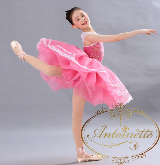 バレエ ピンク ドレス 舞台衣装 発表会 劇団 チュチュ 女の子 宝塚 Girl Ballet Dress Pink Classic Antoinette