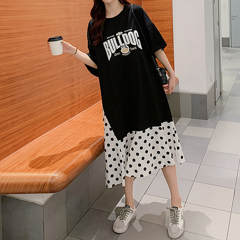 裾ドットのロンtカジュアルワンピース 671 Lurila 裾ドットのロンtカジュアルワンピース 671 Lurila