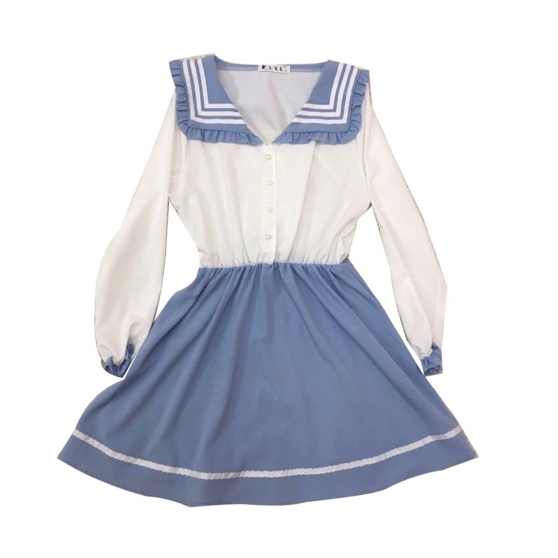 フリル セーラーワンピース ｊｋ コスプレ 学生服 制服 ｒ074 Rumina Select Shop