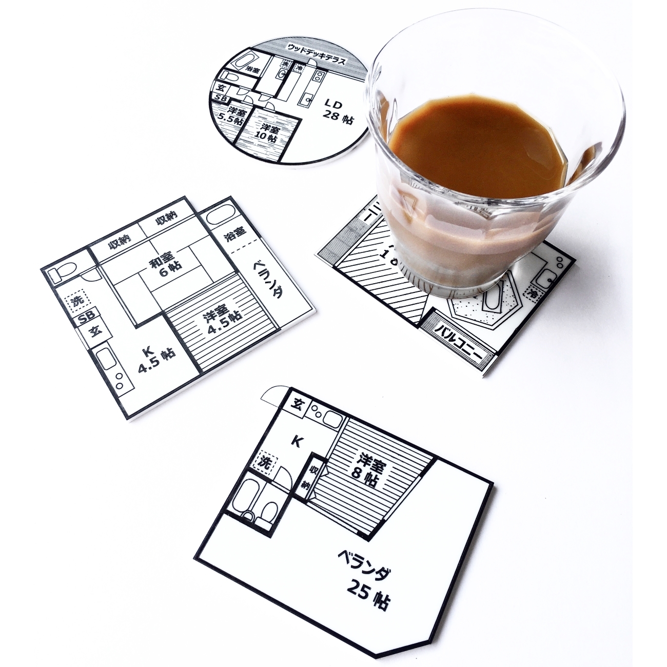不動産のチラシ風 間取り図コースター Zokuzoku