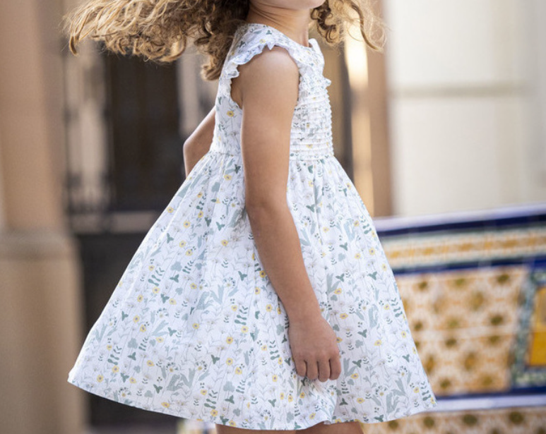 おでかけ おめかし 赤ちゃん 子供服 ドレス ワンピース かわいい 記念日 花柄 おんなのこ キッズ ノースリーブ Antoinette