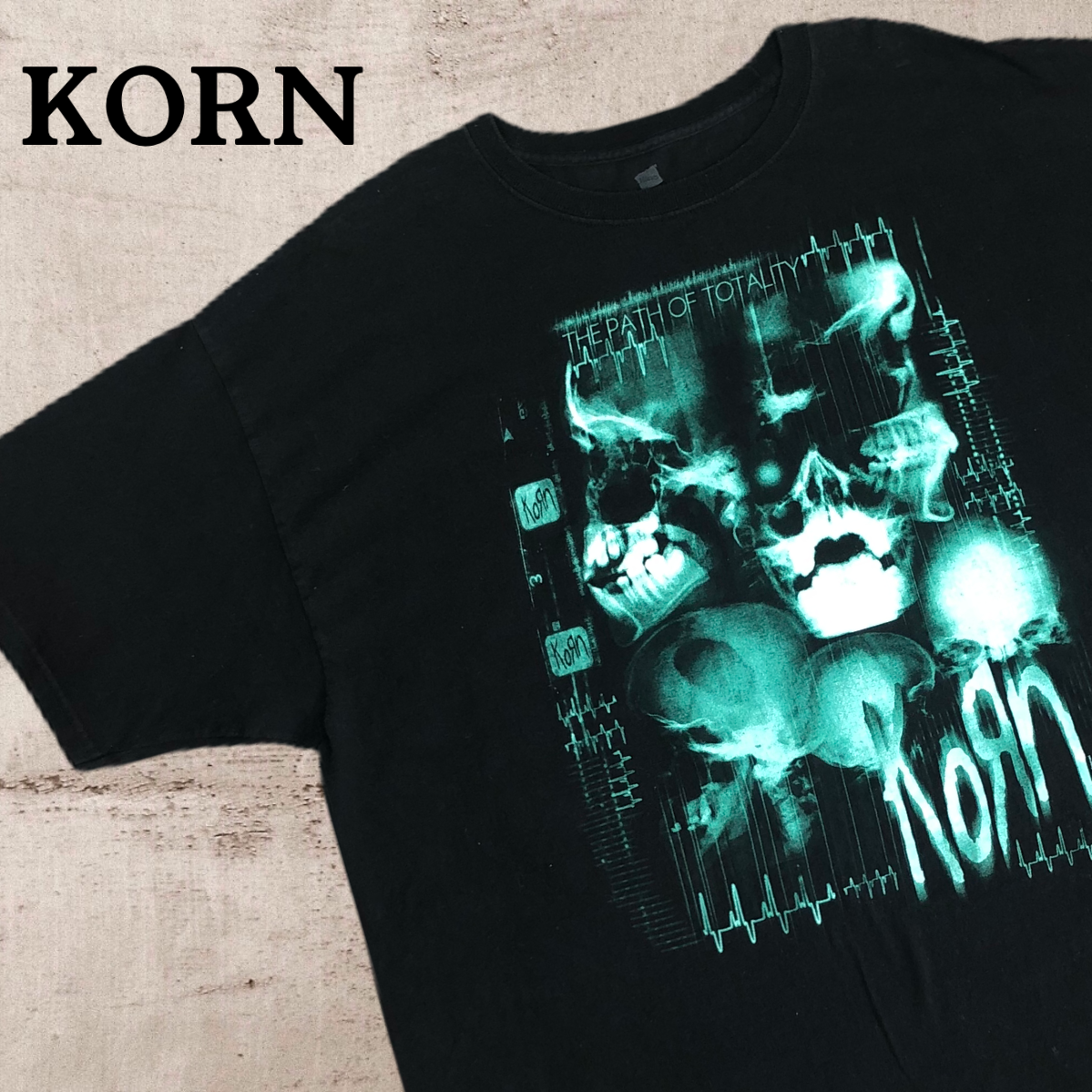 ビックサイズ 2xl Korn コーン 両面 黒 バンドtシャツ N29 Dust Magnet Club ヴィンテージ古着 トレンド古着 アメカジ 90s コレクティブル