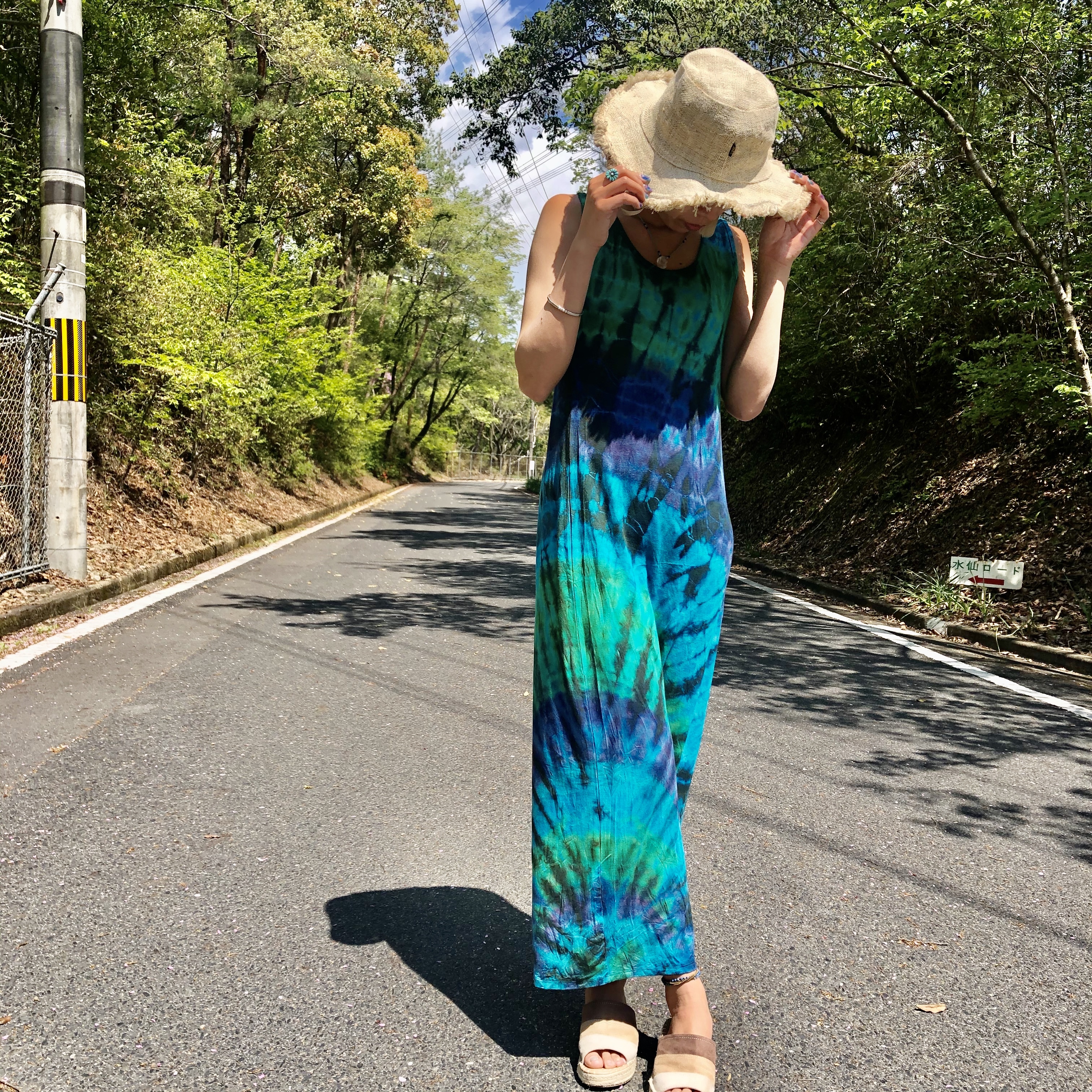 スーパーストレッチ タイダイワンピース アジアン雑貨ルチュ