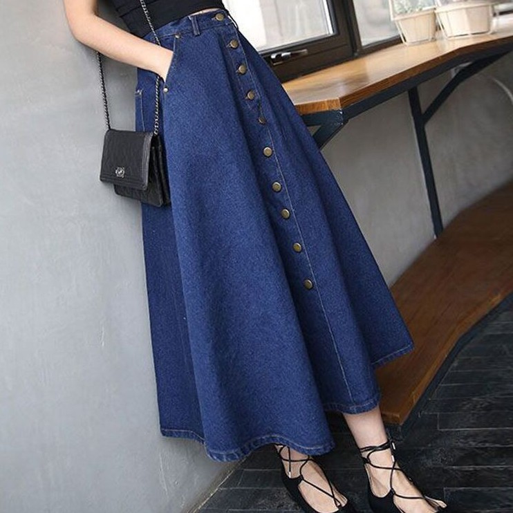 ボトムス 大人気ファッションデニムaラインハイウエストスカート Chuulife Com かっこかわいいストリート系を楽しもう