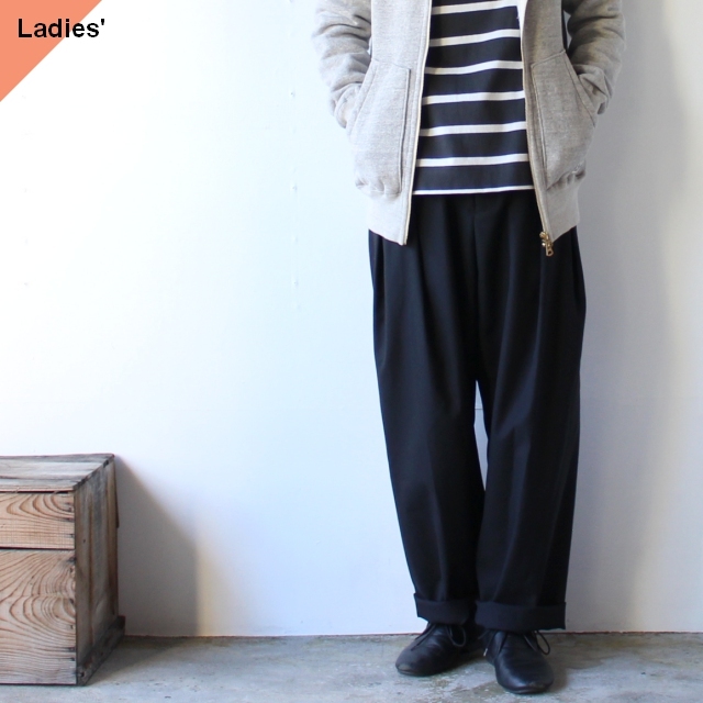 Fantasticdays ポリエステルウールタックワイドパンツ Sidetuck 3 01 ブラック C Countly Online Store メンズ レディス ユニセックス通販