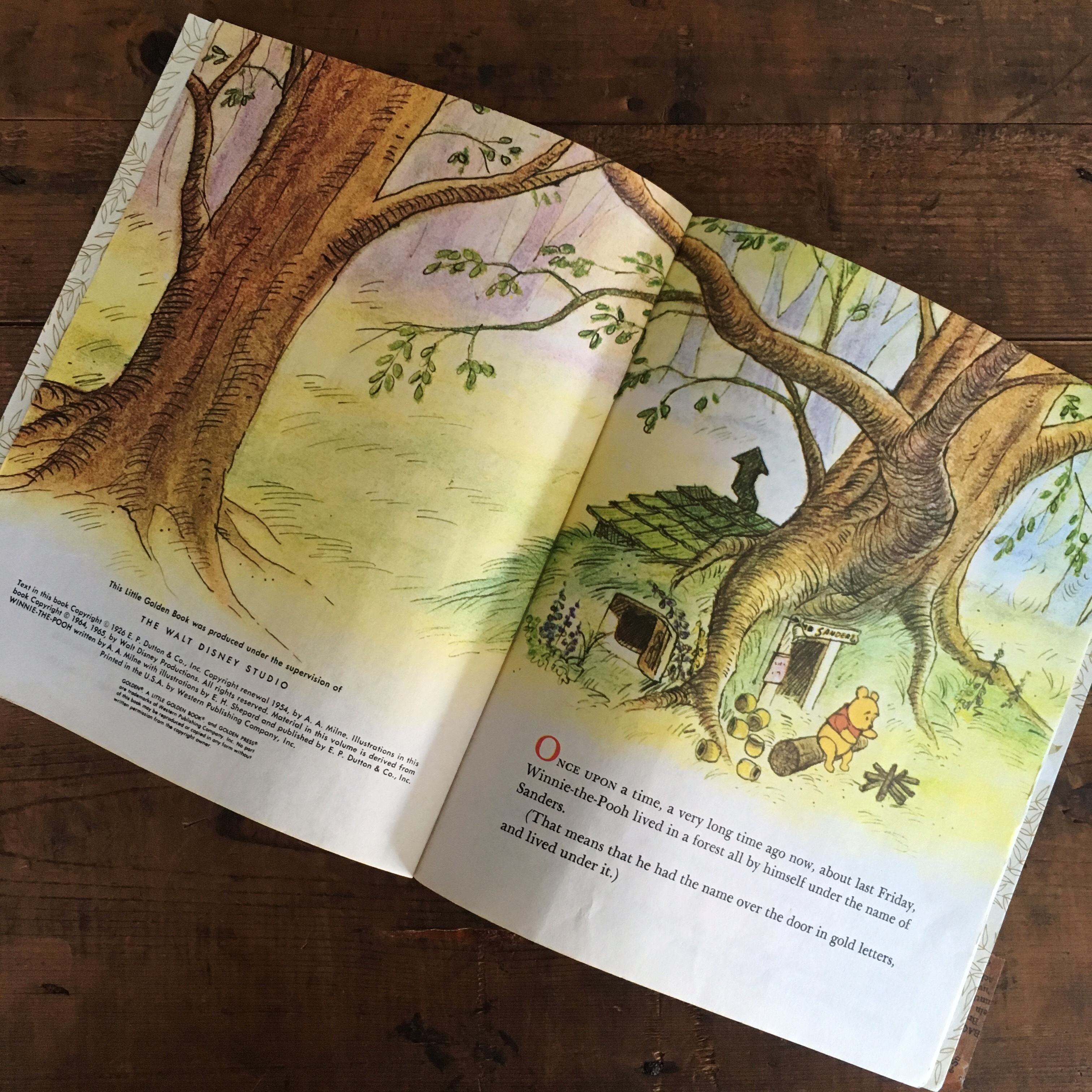 ヴィンテージ 洋書 絵本 Winnie The Pooh くまのプーさん ディズニー リトルゴールデンブック Little Golden Book 英語 E Vintage ヴィンテージ 洋書 雑貨のお店