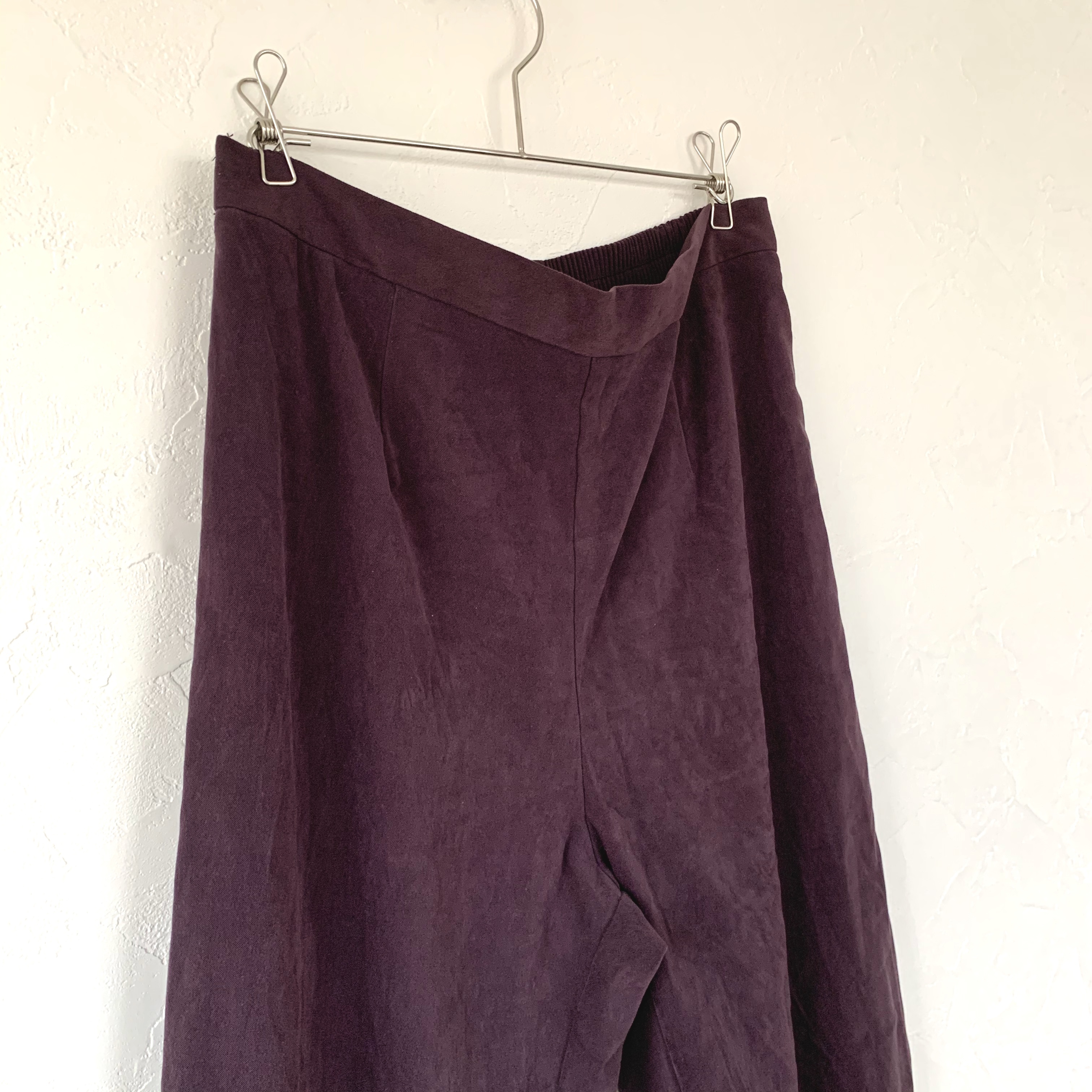 古着 Purple Raised Fabric Pants パンツ Used Vintage イージーパンツ パープルパンツ 起毛パンツ ビンテージ 紫 紫ボトム 古着パンツ Icy 古着屋