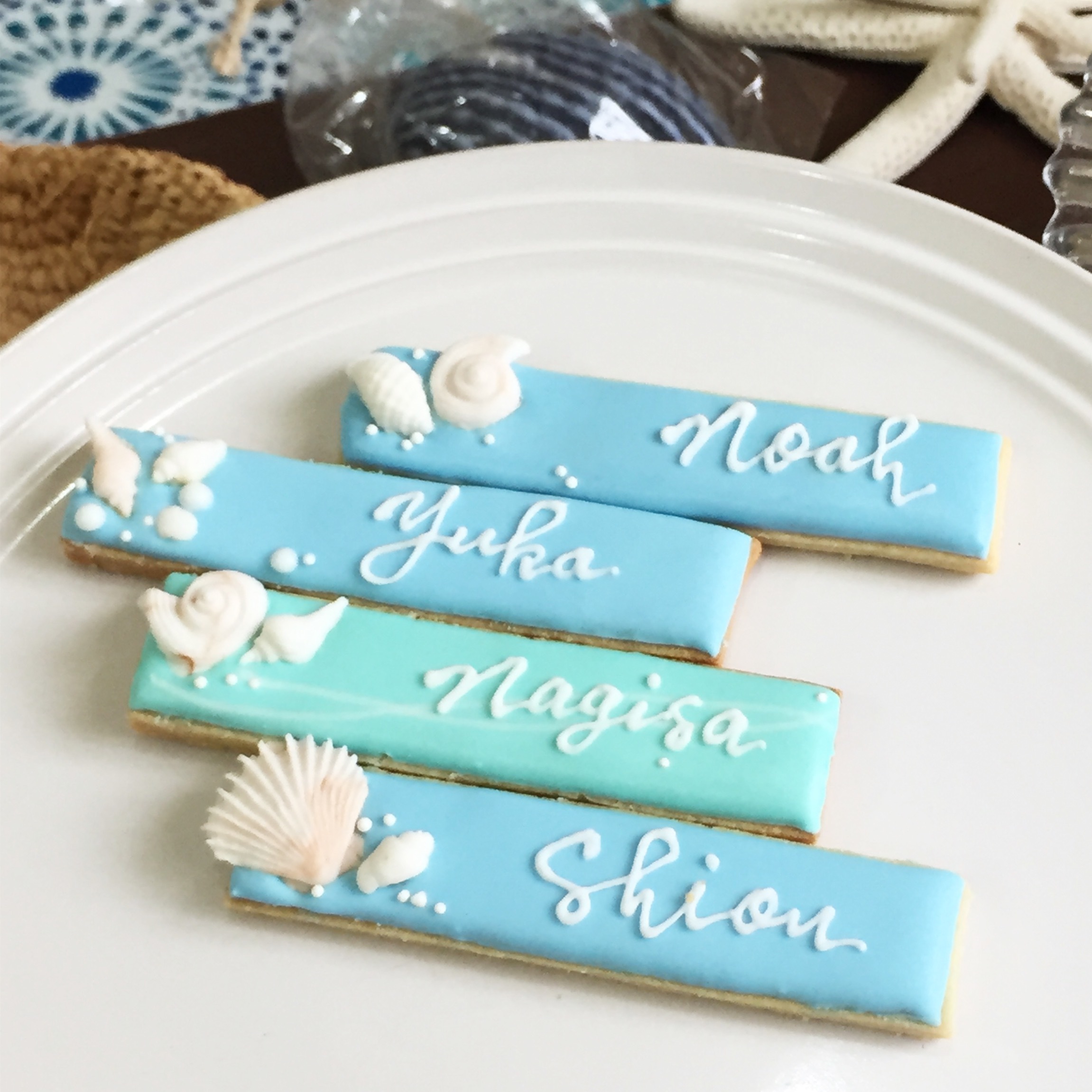 Cookie Bars Shell 席札アイシングクッキー単品 10本単位でご購入ください 475 Sunbaked Sweets