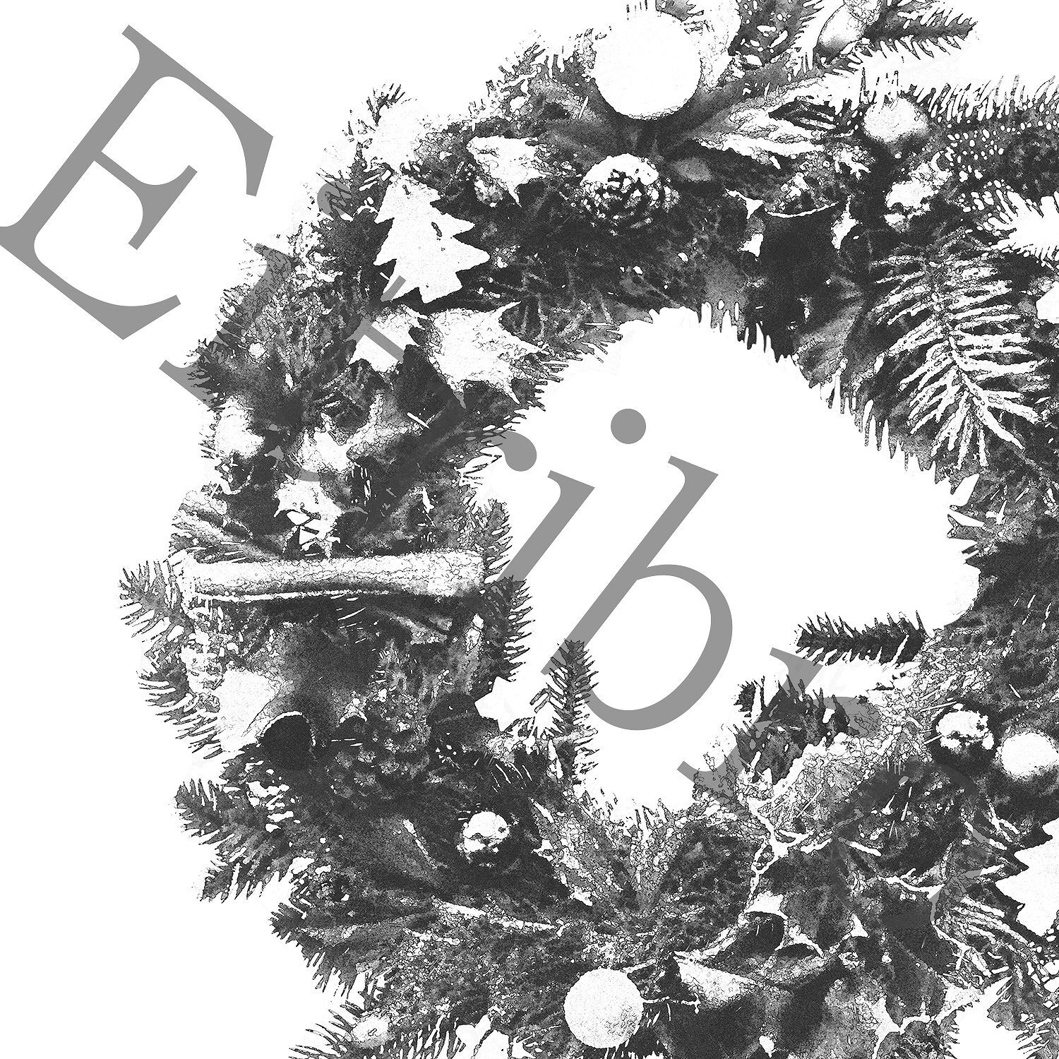 アートポスター Christmas Wreath Eb061 Eitribro エイトリブロ Online Shop 北欧インテリアのポスター通販専門店