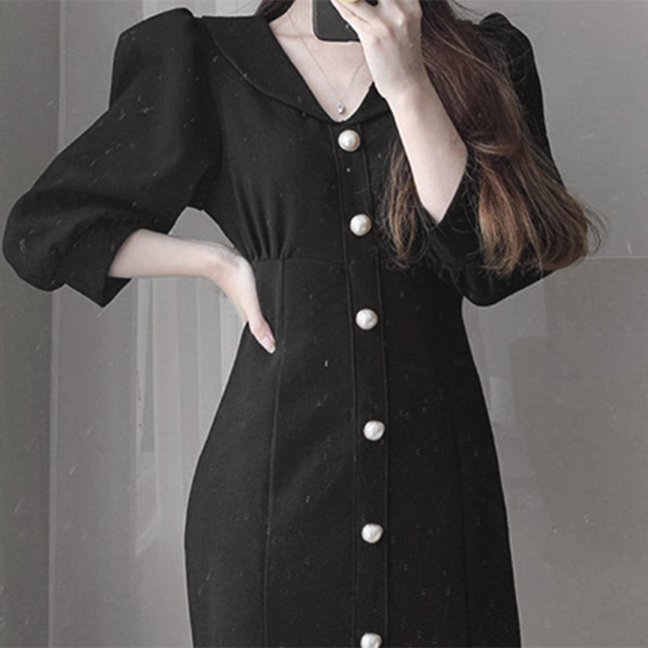 Val 312 パールボタン フレンチスリーブ マーメイドラインワンピース A Lot Of Love 公式