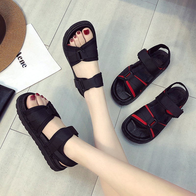 レディース 厚底サンダル スポーツサンダル スポサン スポーティー コンフォート マジックテープ 韓国ファッション Muffin Bottom Velcro Platform Sandals Dct Value Rave Notice バリューレイヴノーティス 韓国ファッションやハワイアン