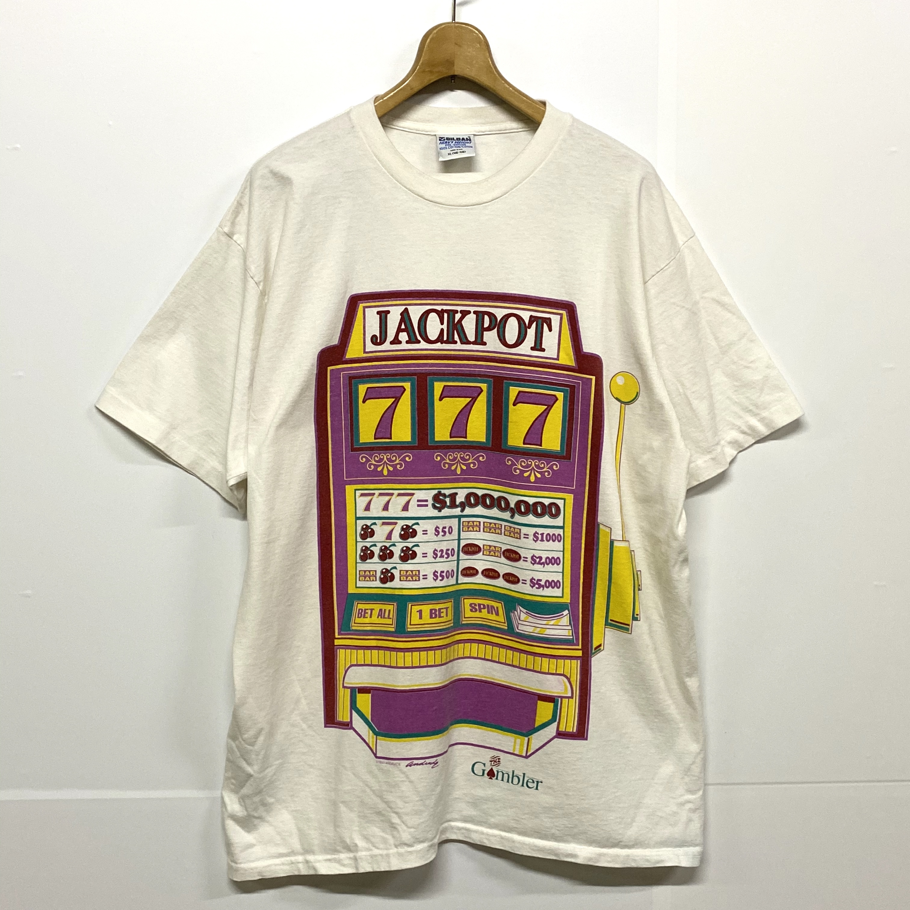 90年代 Usa製 スロット カジノtシャツ ギャンブラー メンズxl 古着 Tシャツ Cave 古着屋 公式 古着通販サイト