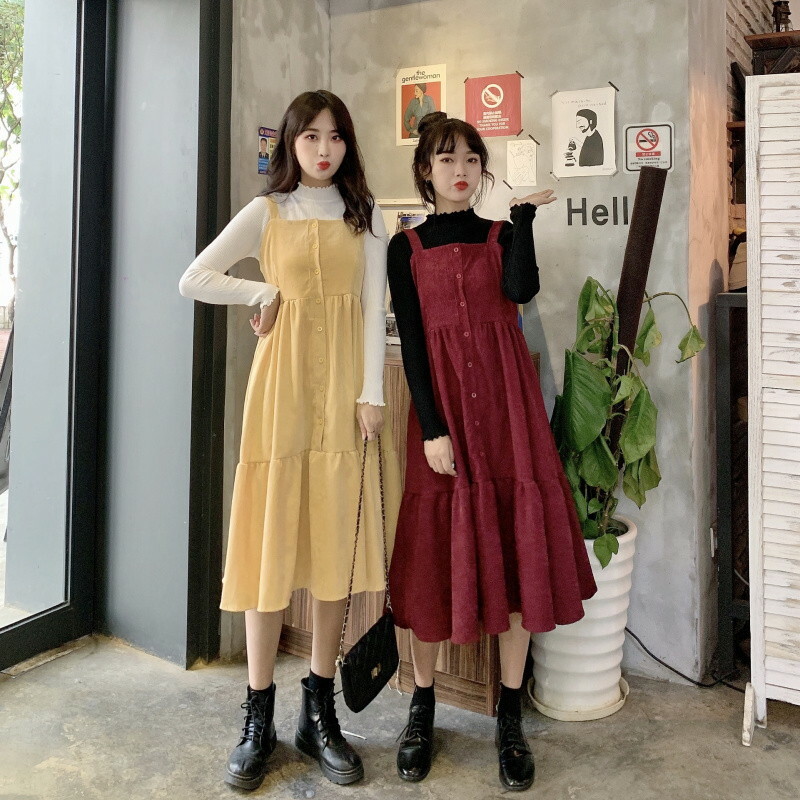 秋新作 ワンピース レディース 2点セット 膝丈ワンピース ひざしたワンピース 膝下ワンピース ワンピースレディース 膝丈 ワンピースドレス 韓国 ワンピース 秋 冬 イエロー ホワイト ブラック レッド セットアップ 長袖 カジュアル ガーリー Viento