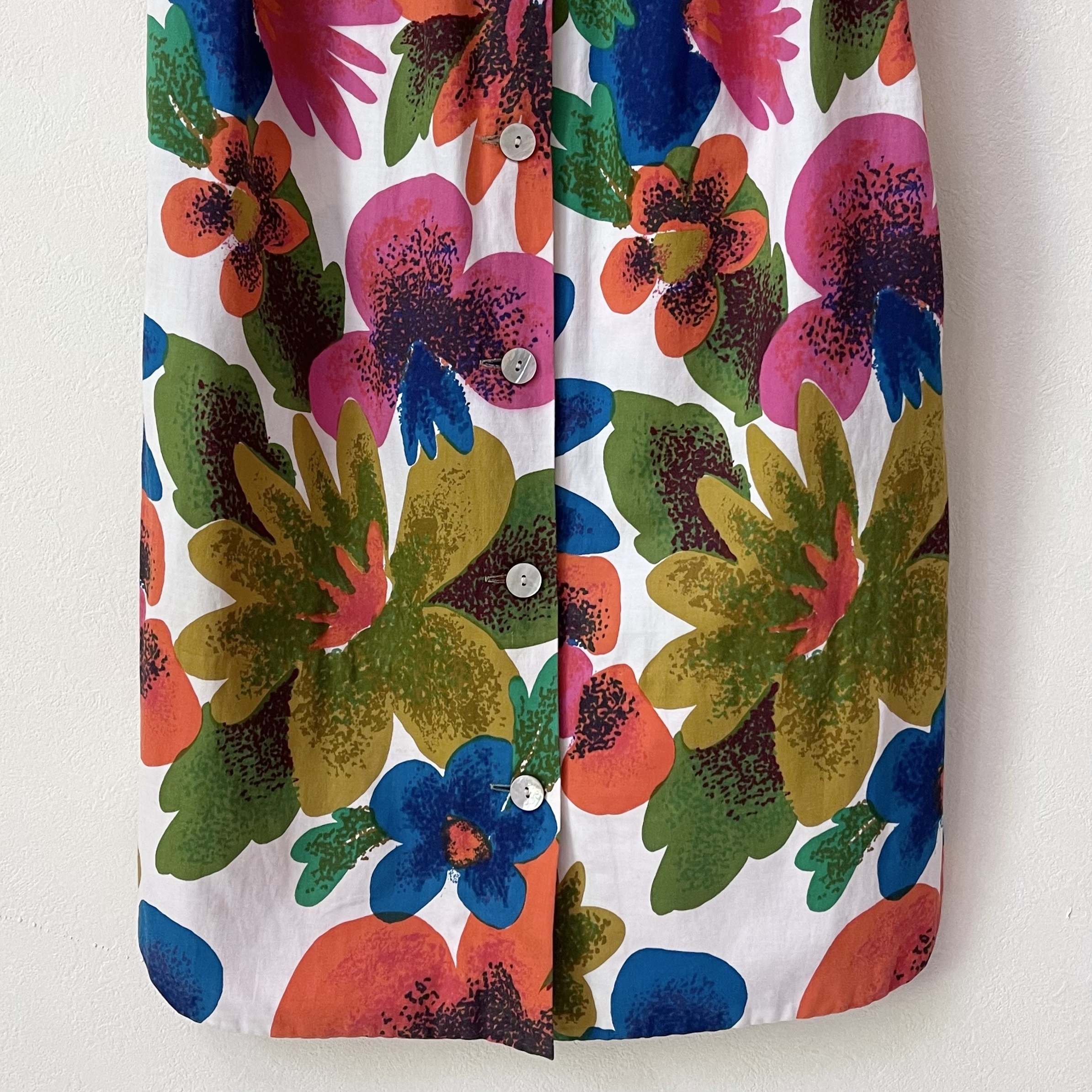 70年代 Usa製 ヴィンテージ ハワイアンプリント キャミソールワンピース アメリカ 古着 M Roger S Ladies ロジャース レディース