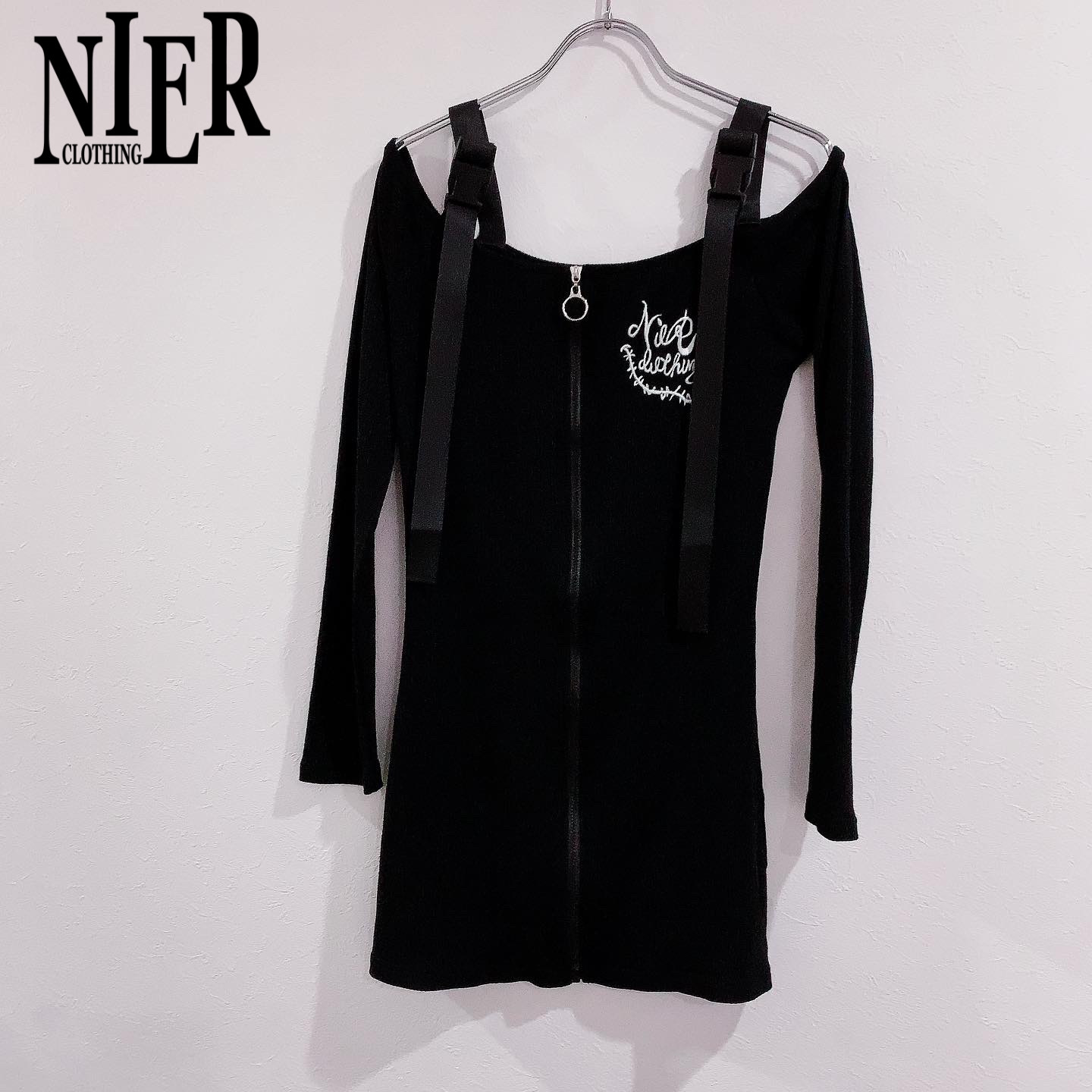 Off Shoulderミニワンピース Full Zip Nier