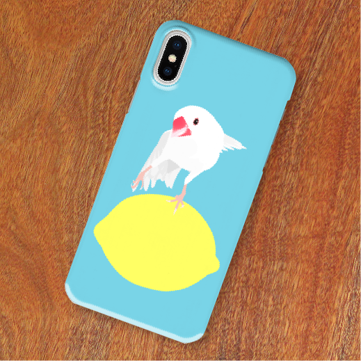 Iphoneケース Amycco ことりちゃん 文鳥ちゃん 水色 各機種対応 ことりちゃん