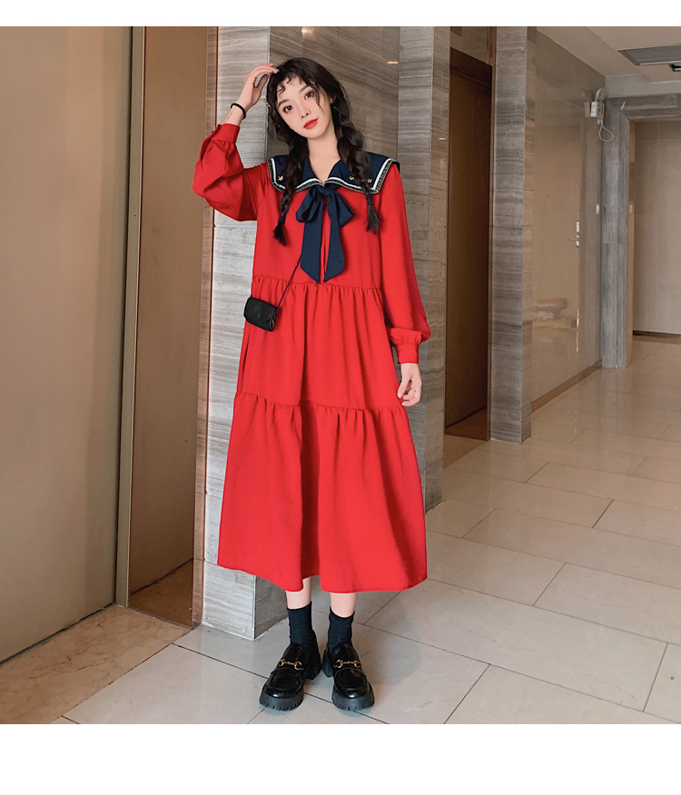 セーラー襟 星 セーラーワンピース セーラー襟ワンピース コスプレ 魔法少女 ティアードワンピース ロングワンピース N031 Rumina Select Shop