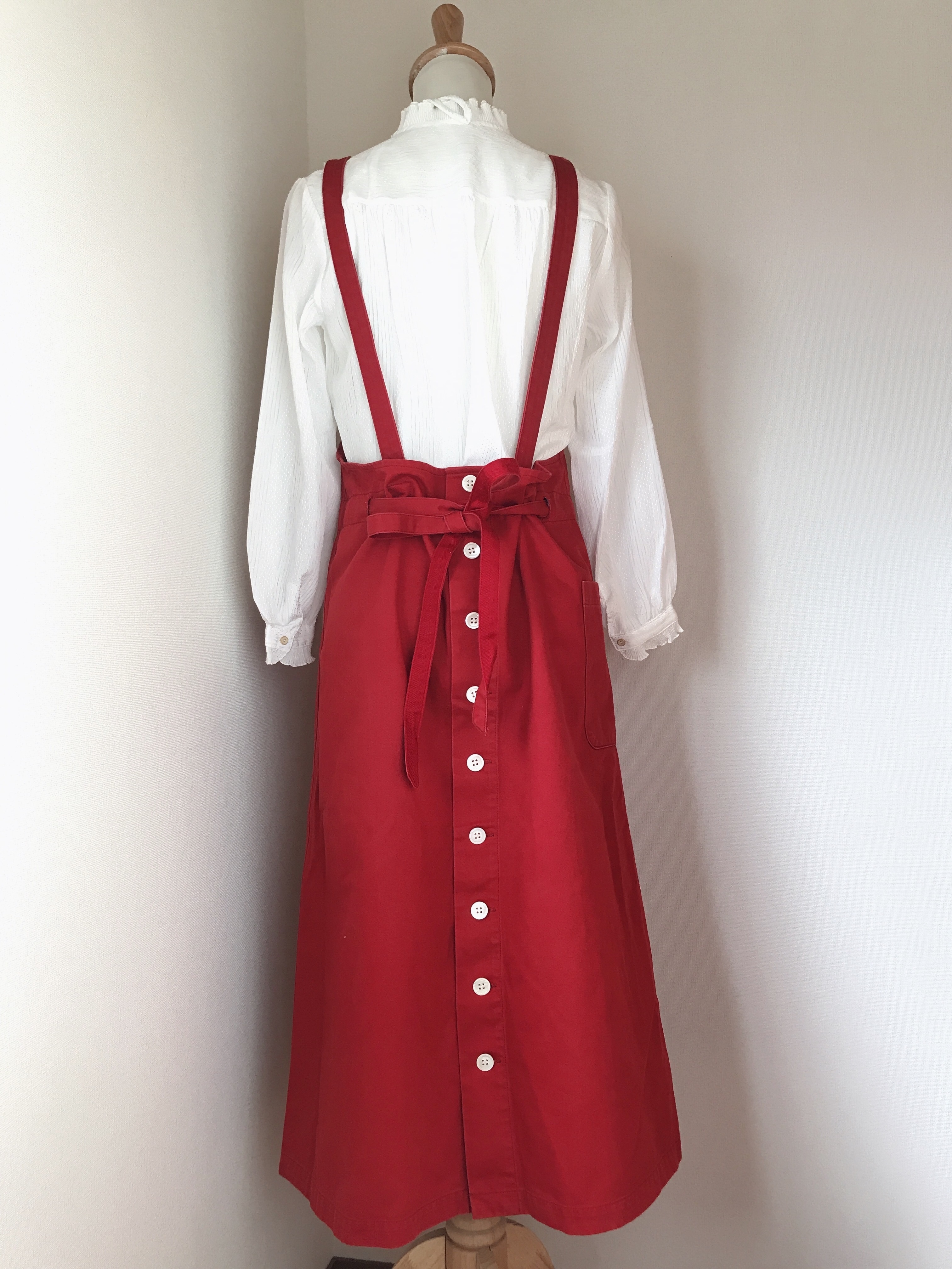 Used レトロ 赤 ワンピース 古着 ヴィンテージ Vintage 古着屋mojo